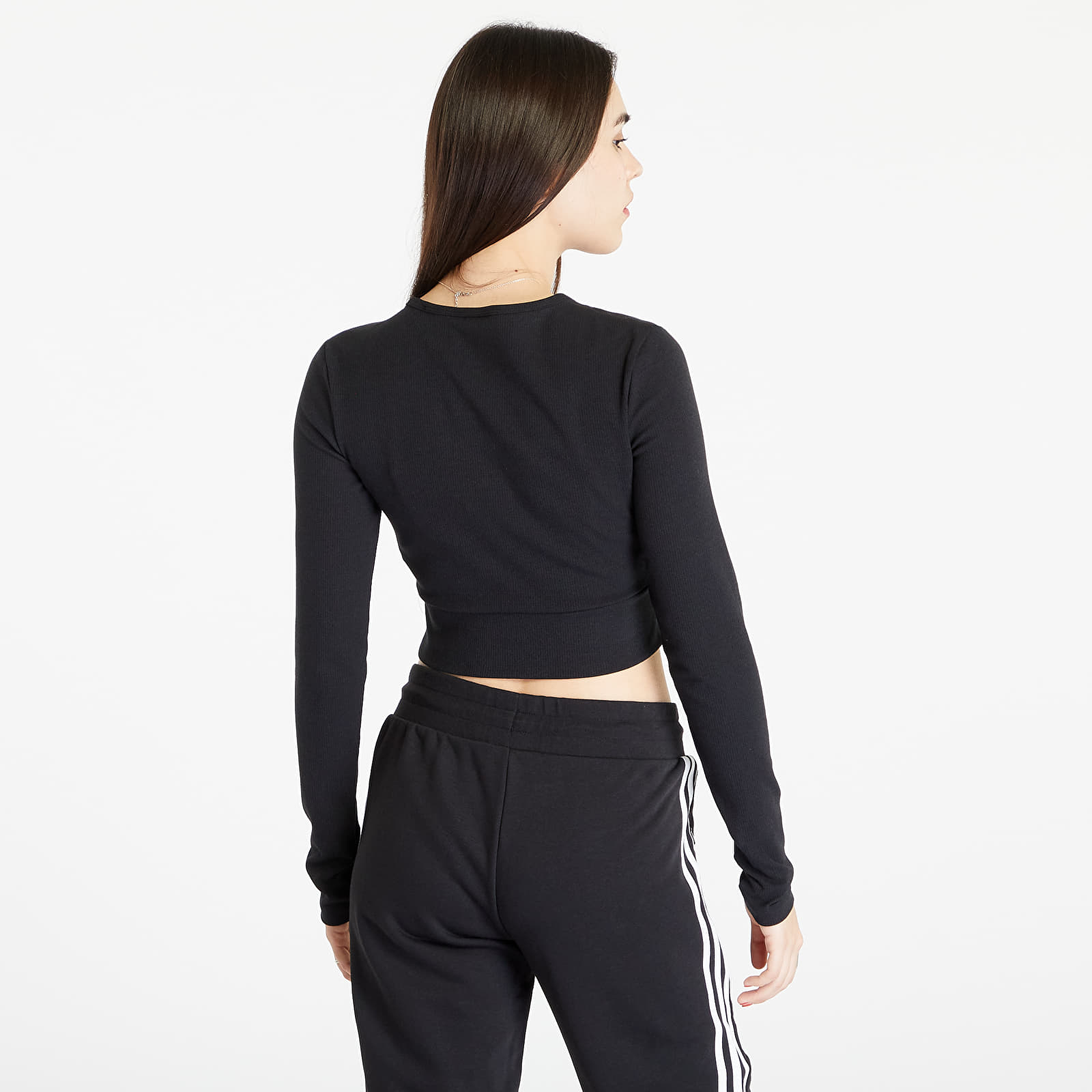 Magliette adidas Rib Longsleeve Tee Black