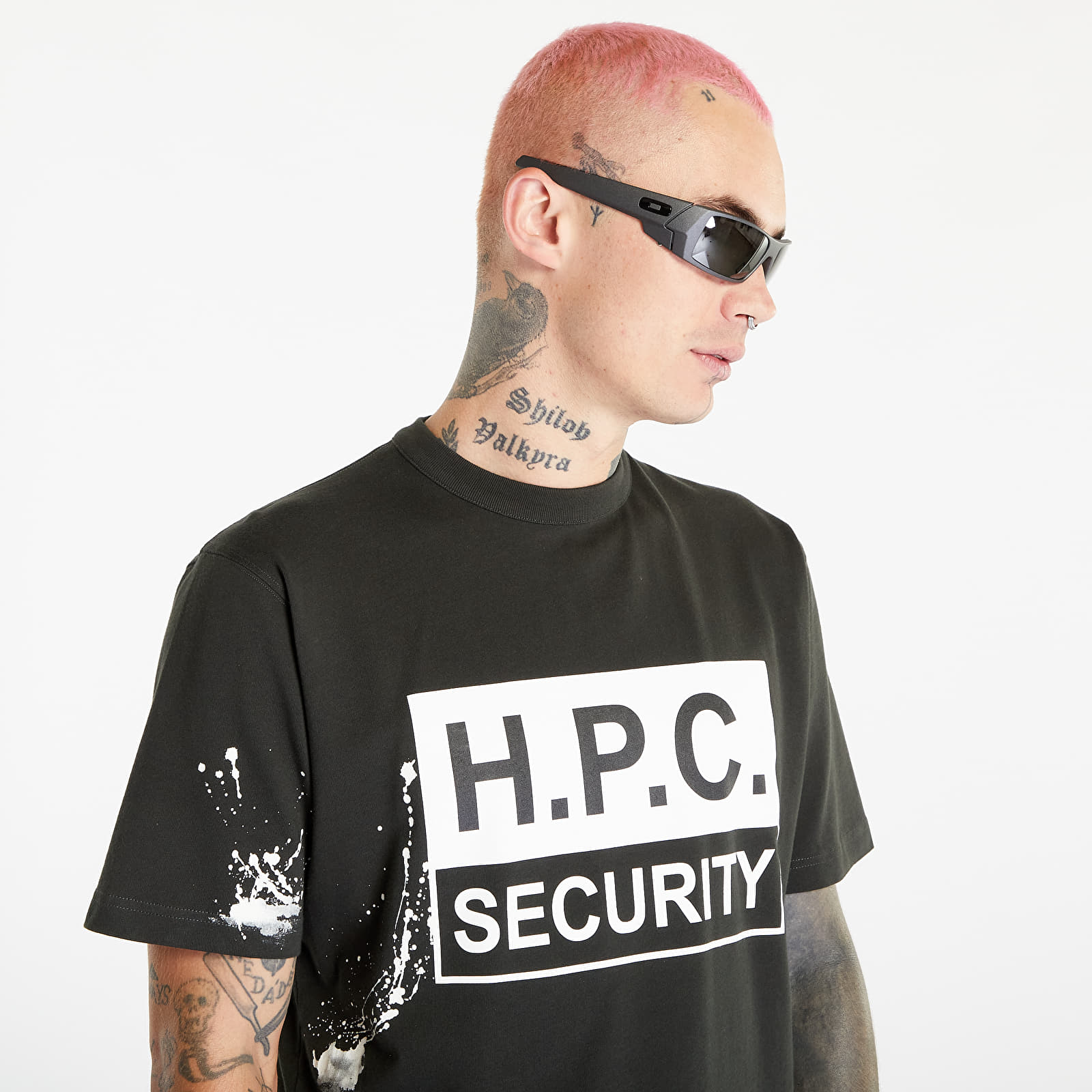 T-shirts HERON PRESTON H.P.C Security Short Sleeve Tee Black/ White