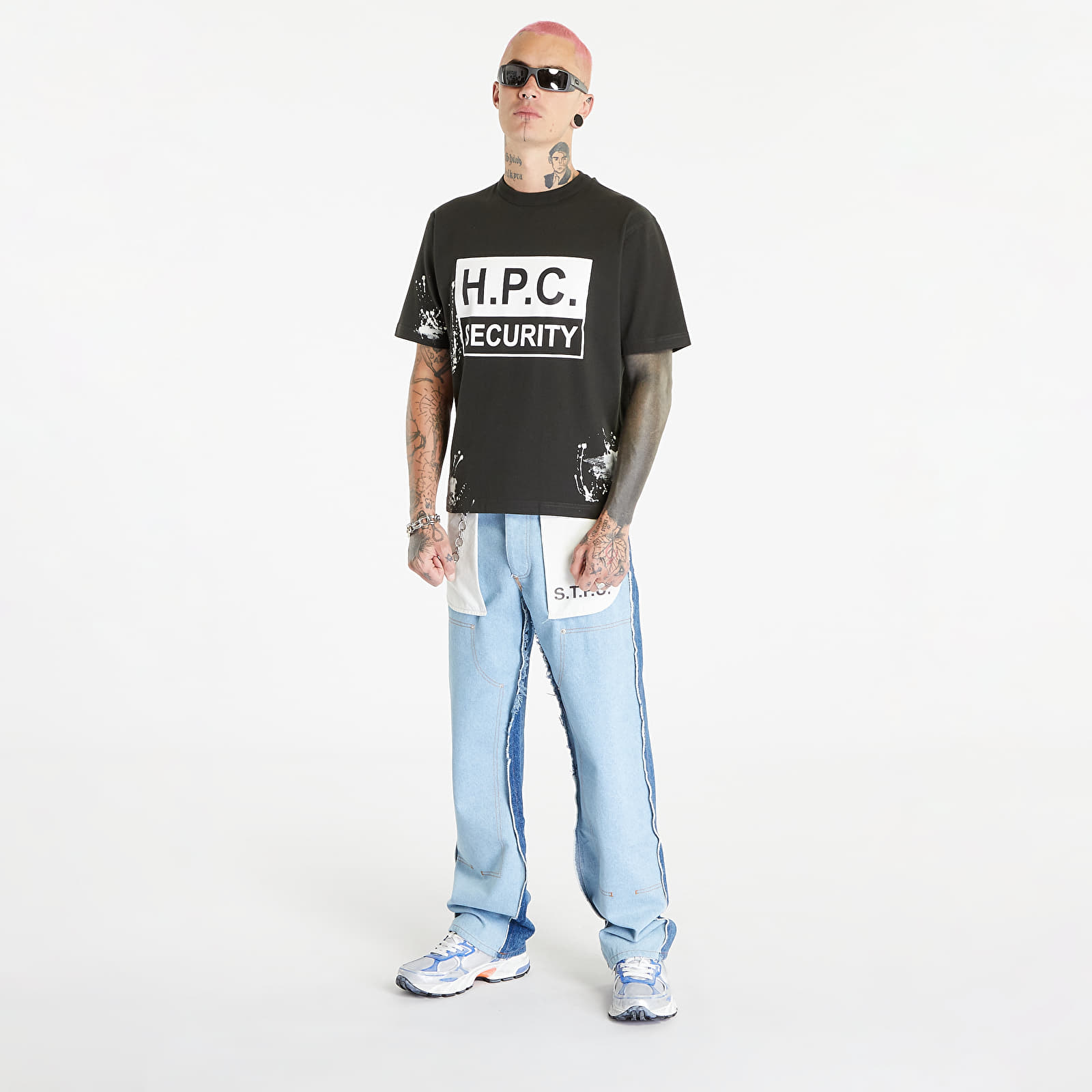 T-shirts HERON PRESTON H.P.C Security Short Sleeve Tee Black/ White