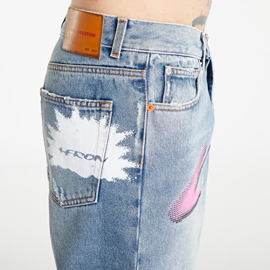 Jeans with painted store pockets