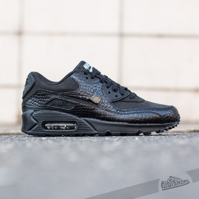 Nike air max 90 womens black croc best sale