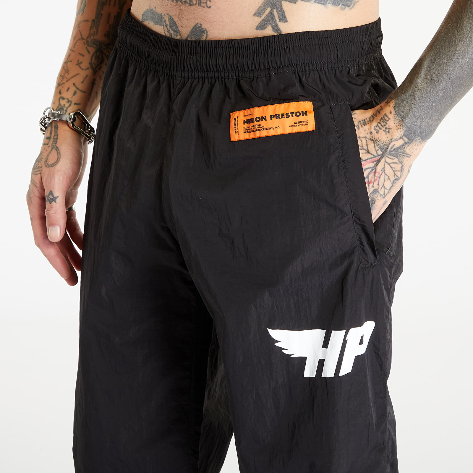 Pants HERON PRESTON HP Fly Nylon Trackpants Black/ White