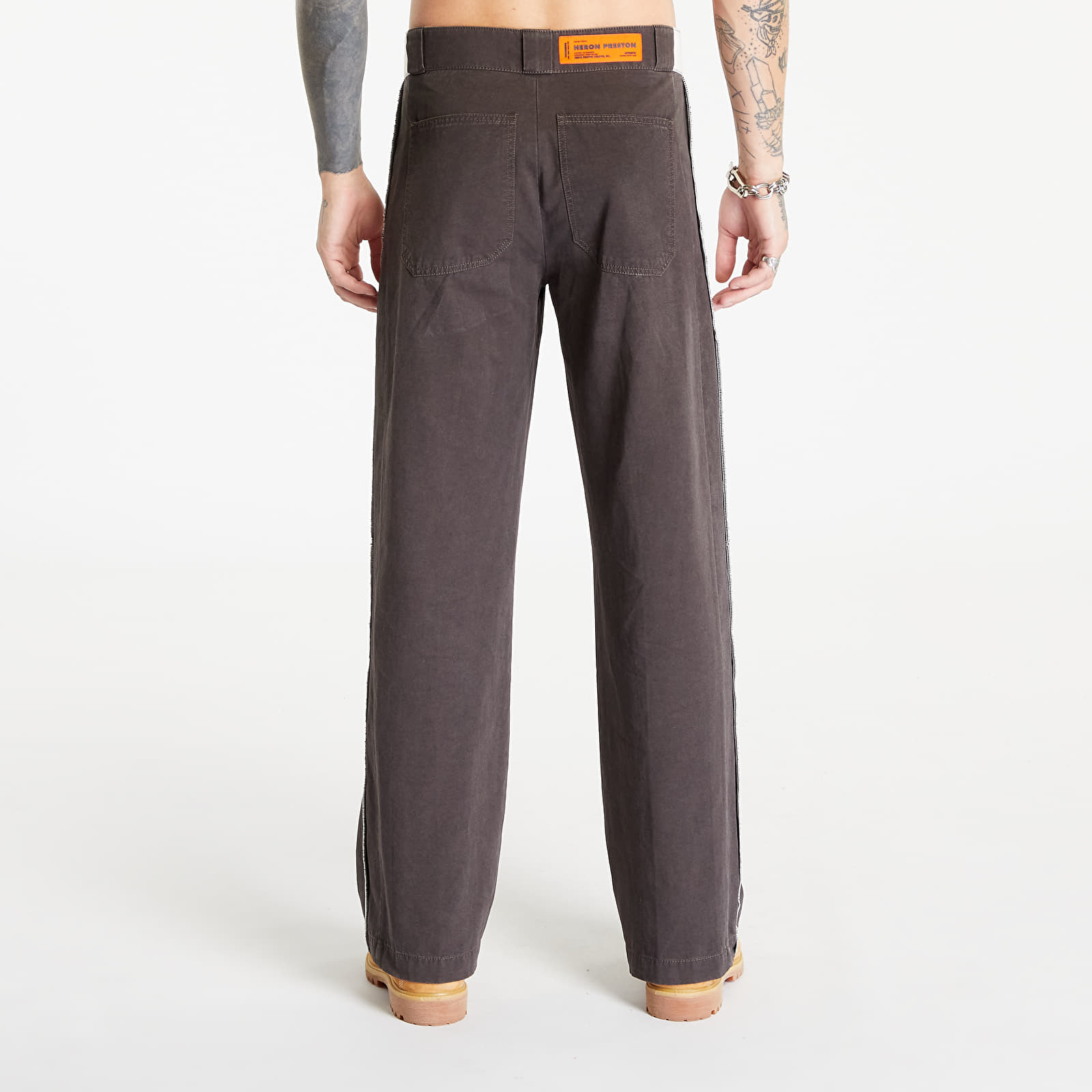 Παντελόνια και τζιν HERON PRESTON Vintage Wash Canvas Insideout Brown