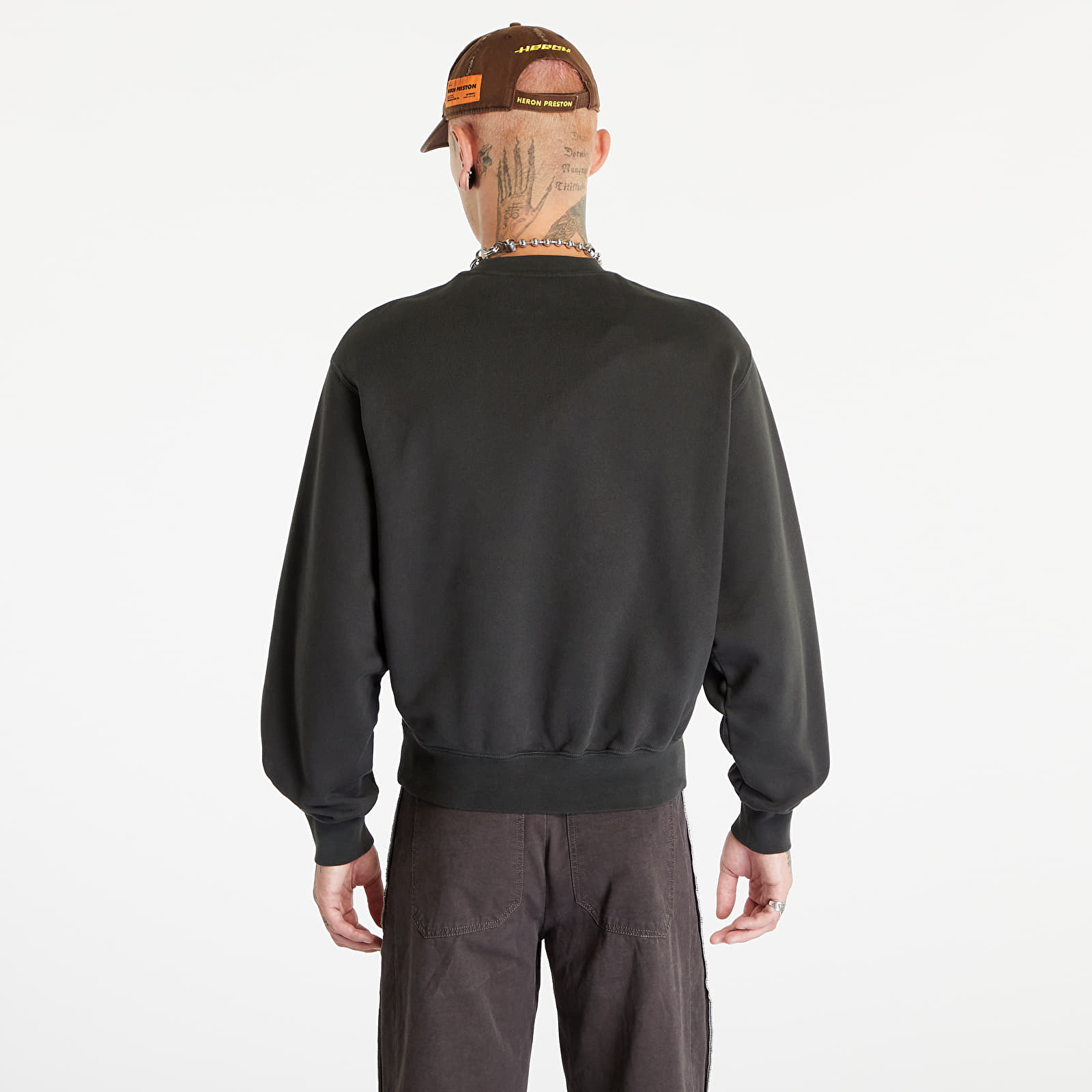 Bluzy HERON PRESTON Heron Bird Painted Crewneck Black/ Blue