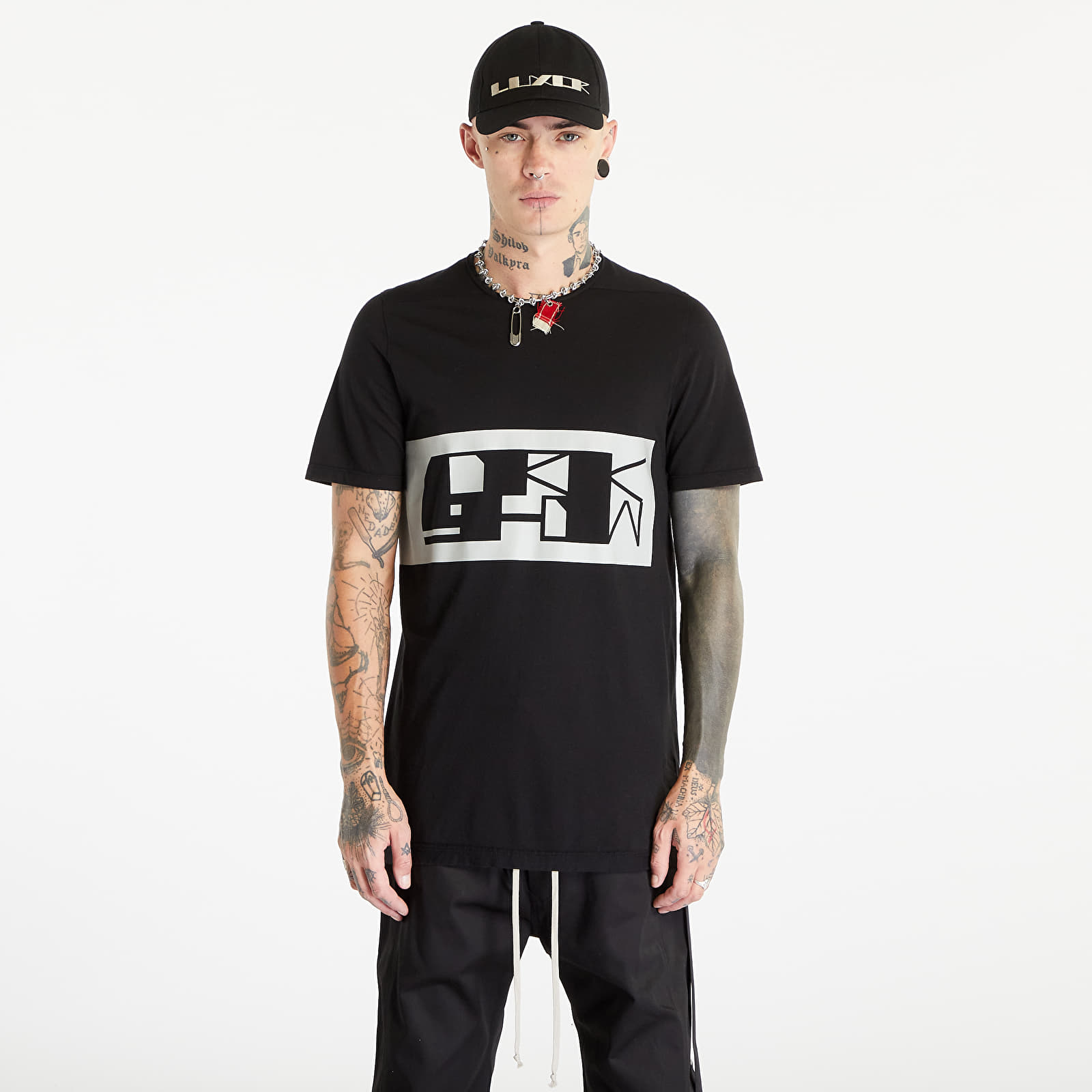 Tricouri  Rick Owens Level T-Shirt Black/ Pearl