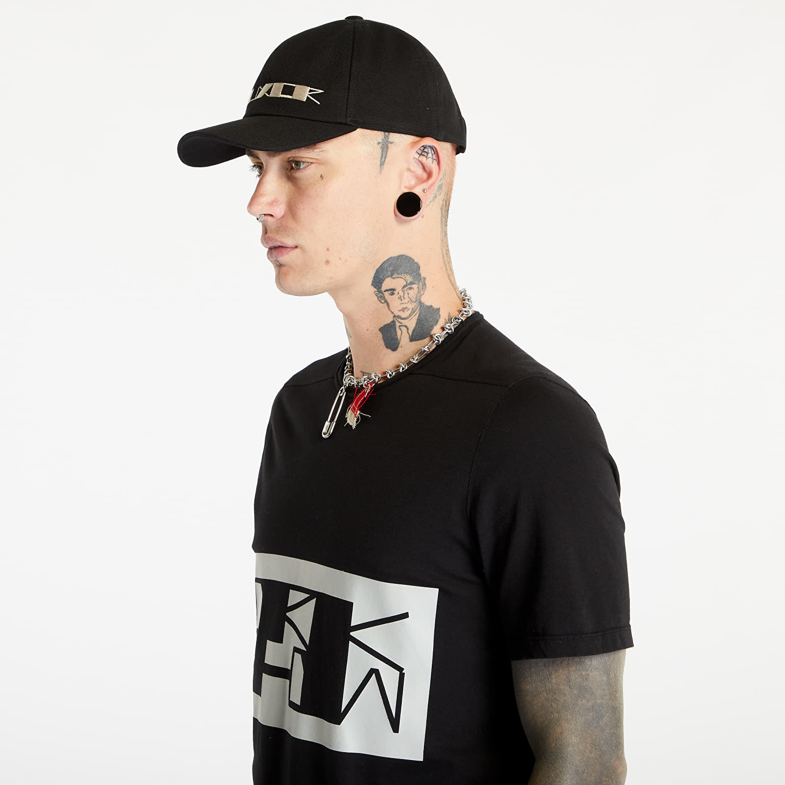 Tricouri  Rick Owens Level T-Shirt Black/ Pearl