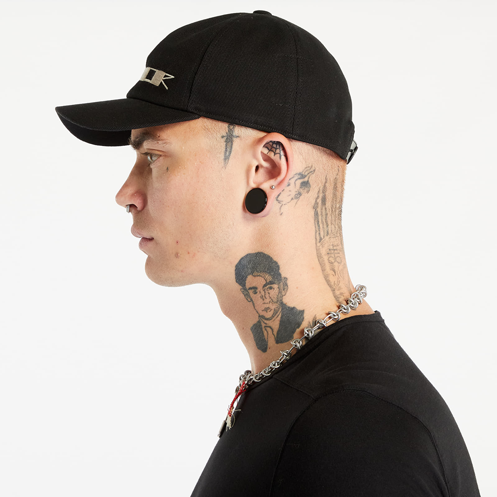 Καπέλα Rick Owens Baseball Cap Black/ Pearl