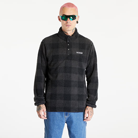 Hoodies and sweatshirts Columbia Rugged Ridge II Sherpa 1 2 Snap Sweatshirt Black Check Footshop