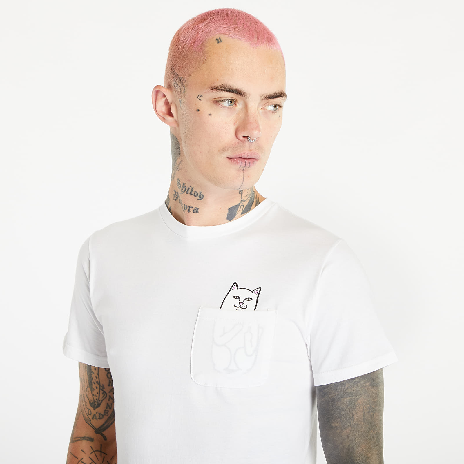 T-Shirts RIPNDIP Lord Nermal Pocket Tee White