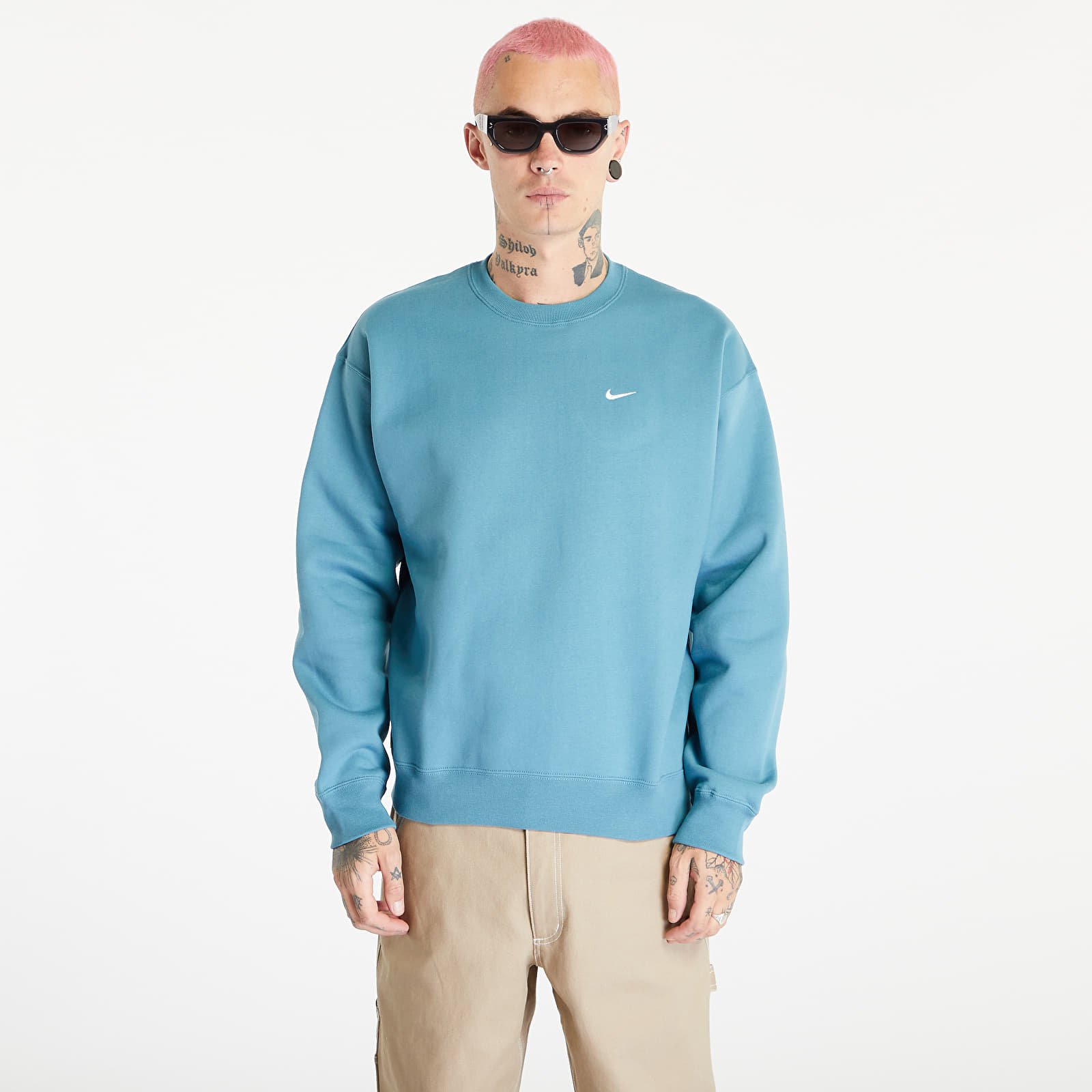 Blue nike crew neck hot sale