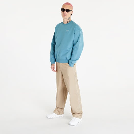 Nike Solo Swoosh Men s Fleece Crew Noise Aqua White Footshop