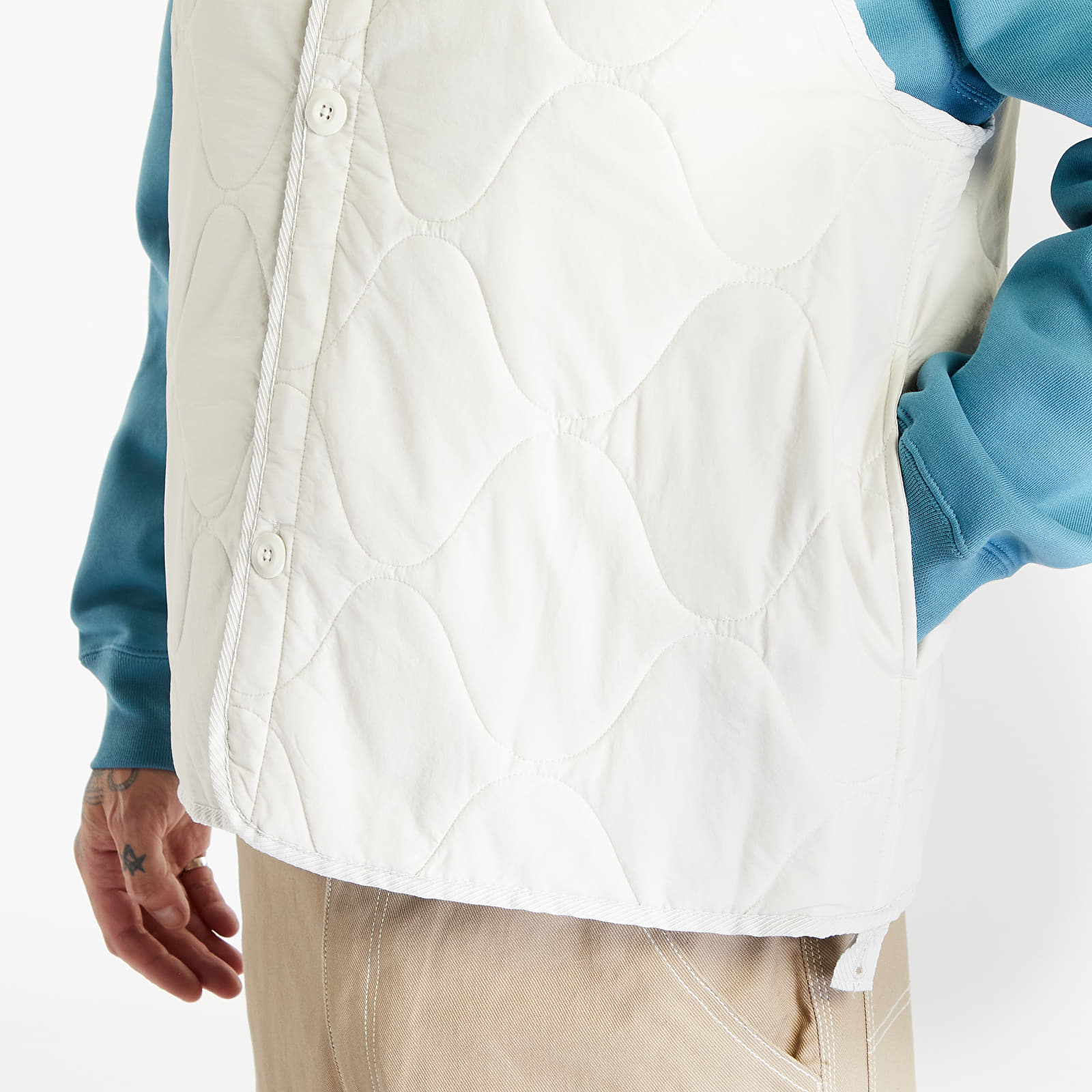 Vests Nike Life Men's Woven Insulated Military Vest Light Bone/ Light Bone