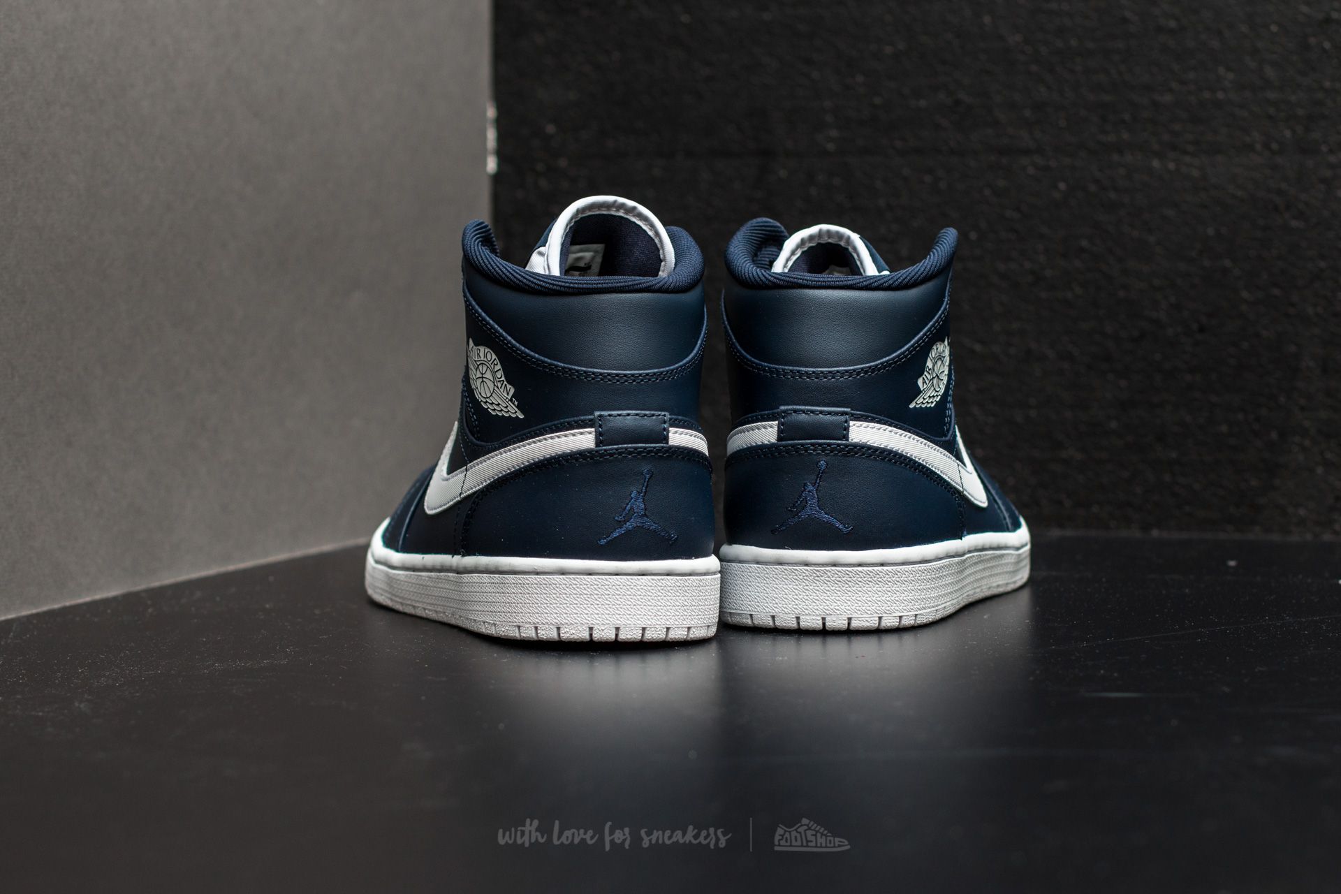Men's shoes Air Jordan 1 Mid Obsidian/ White-White