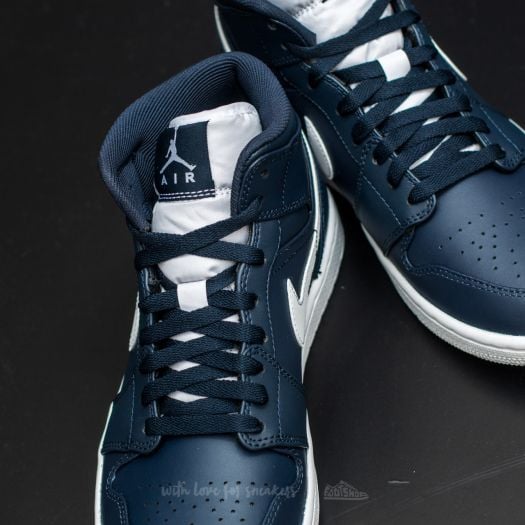 Jordan 1 retro mid obsidian white online