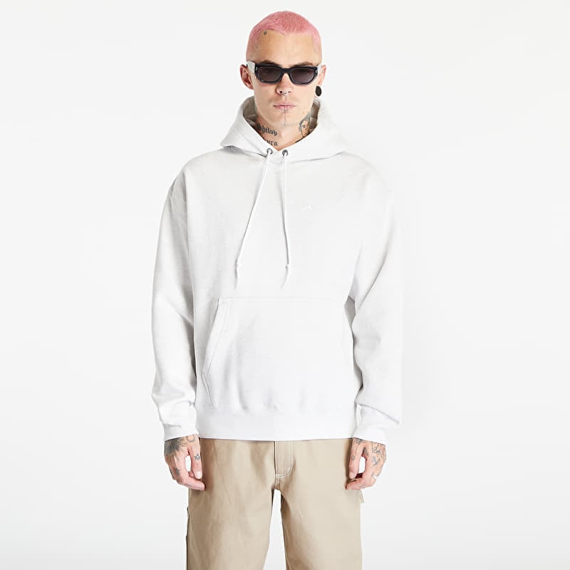 Felpa Nike Solo Swoosh Men's Fleece Pullover Hoodie Birch Heather/ White