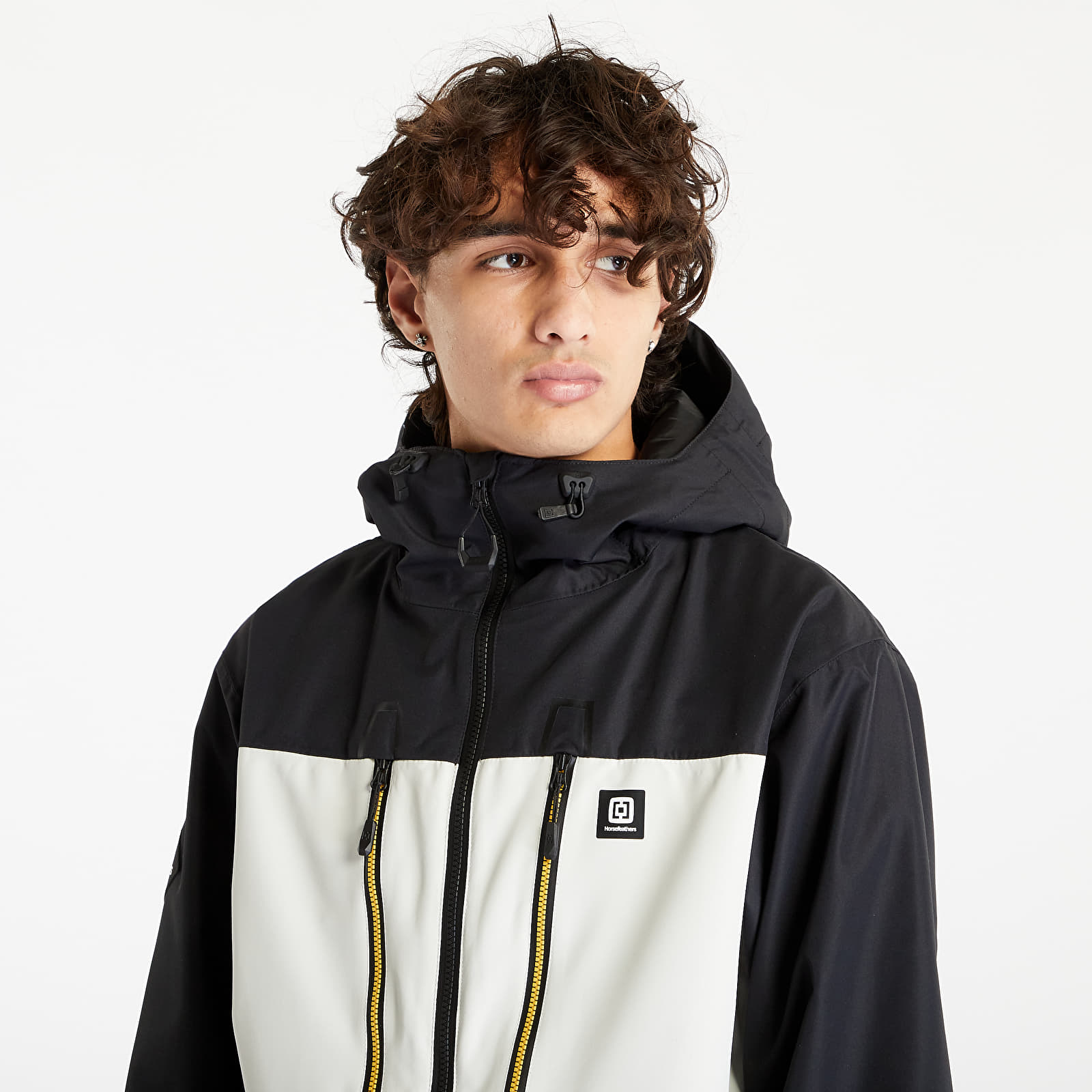 Jacken Horsefeathers Halen II Shell Jacket Black/ Radiant Yellow