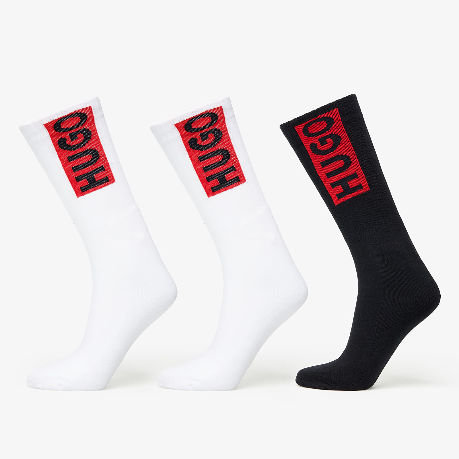 Socks Hugo Boss Red Logo Short 3-Pack Socks White/ Black