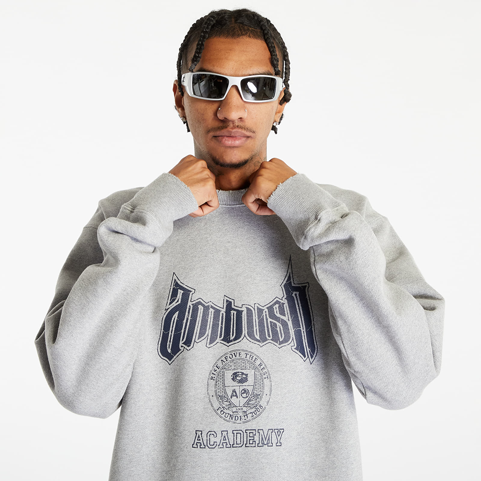 Hettegensere og sweatshirts Ambush Academy Crewneck Sweatshirt UNISEX Light Grey Navy