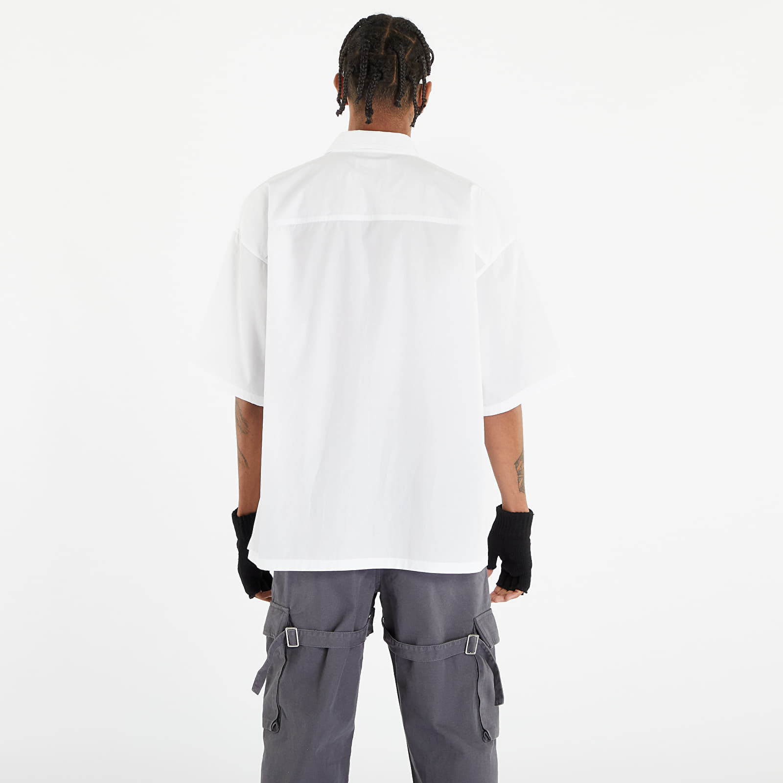 Hemden Ambush Logo Embroidery Cotton Short-Sleeve Shirt Blanc De Blanc