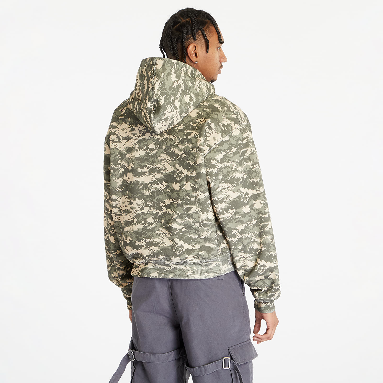 Kapucnis pulóverek és pulcsik Patta Digi Camo Waffle Zip Hooded Sweater Multi/ Digi Camo
