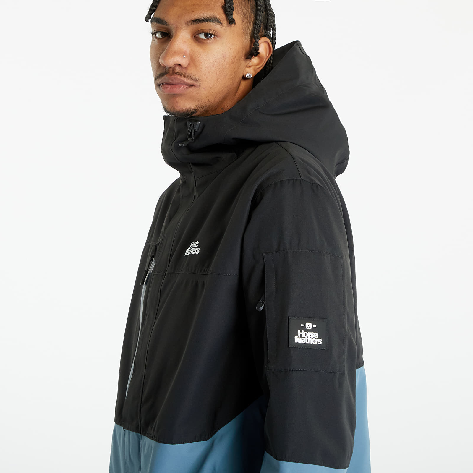 Bundy Horsefeathers Ripple Jacket Black/ Blue Mirage