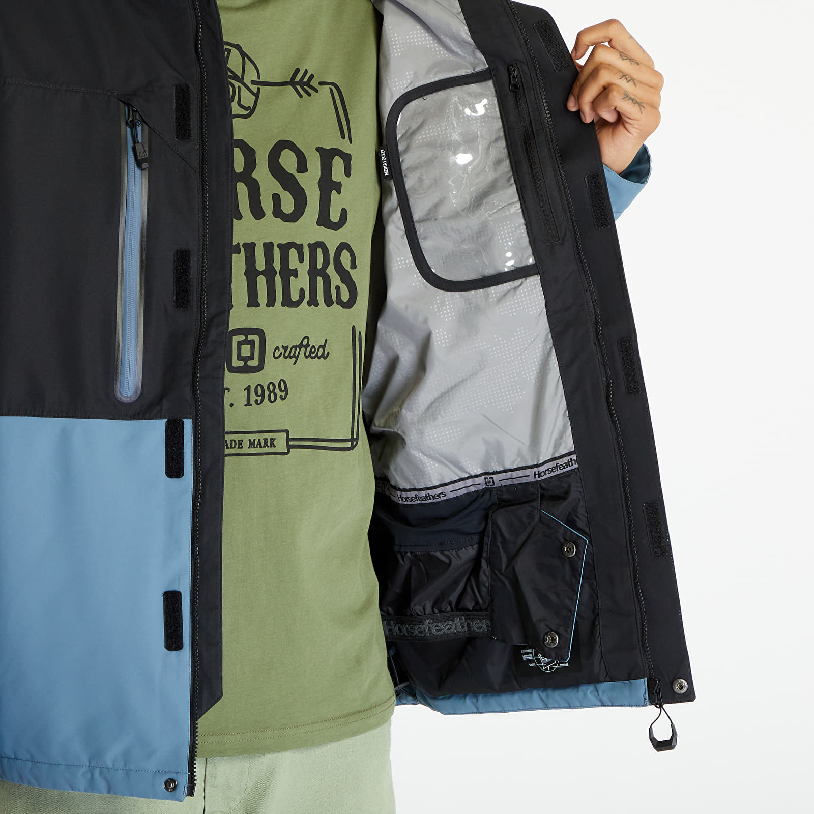 Bundy Horsefeathers Ripple Jacket Black/ Blue Mirage