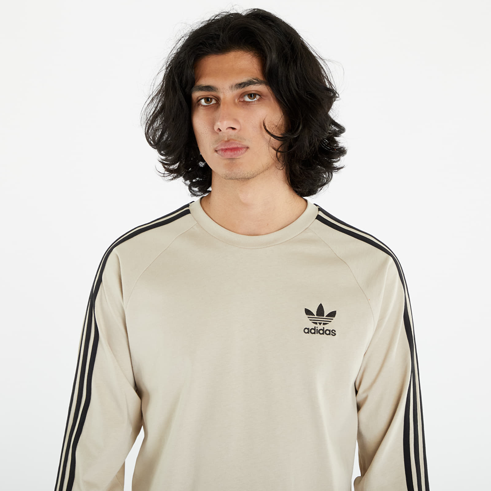 T-särgid adidas Adicolor Classics 3-Stripes Long Sleeve Tee Wonder Beige
