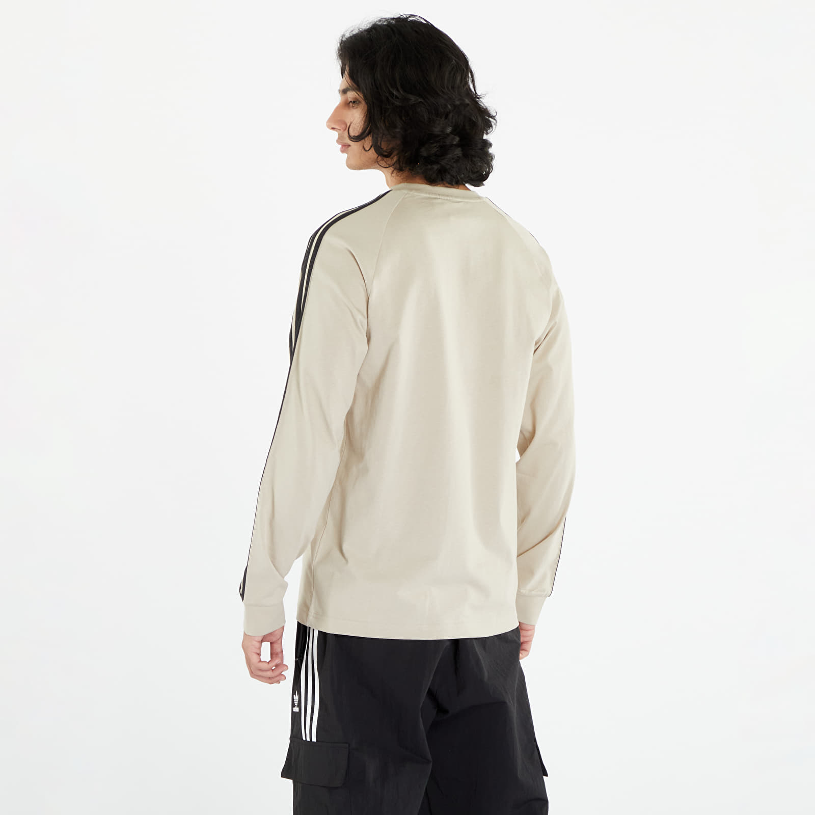 T-särgid adidas Adicolor Classics 3-Stripes Long Sleeve Tee Wonder Beige