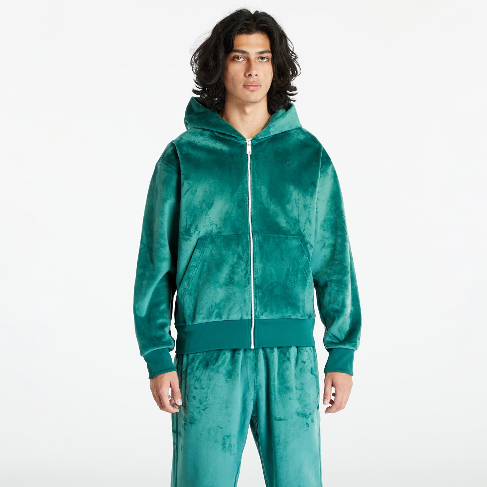 Sweatjacken und Sweatshirts adidas Premium Essentials+ V Full-Zip Hoodie Collegiate Green