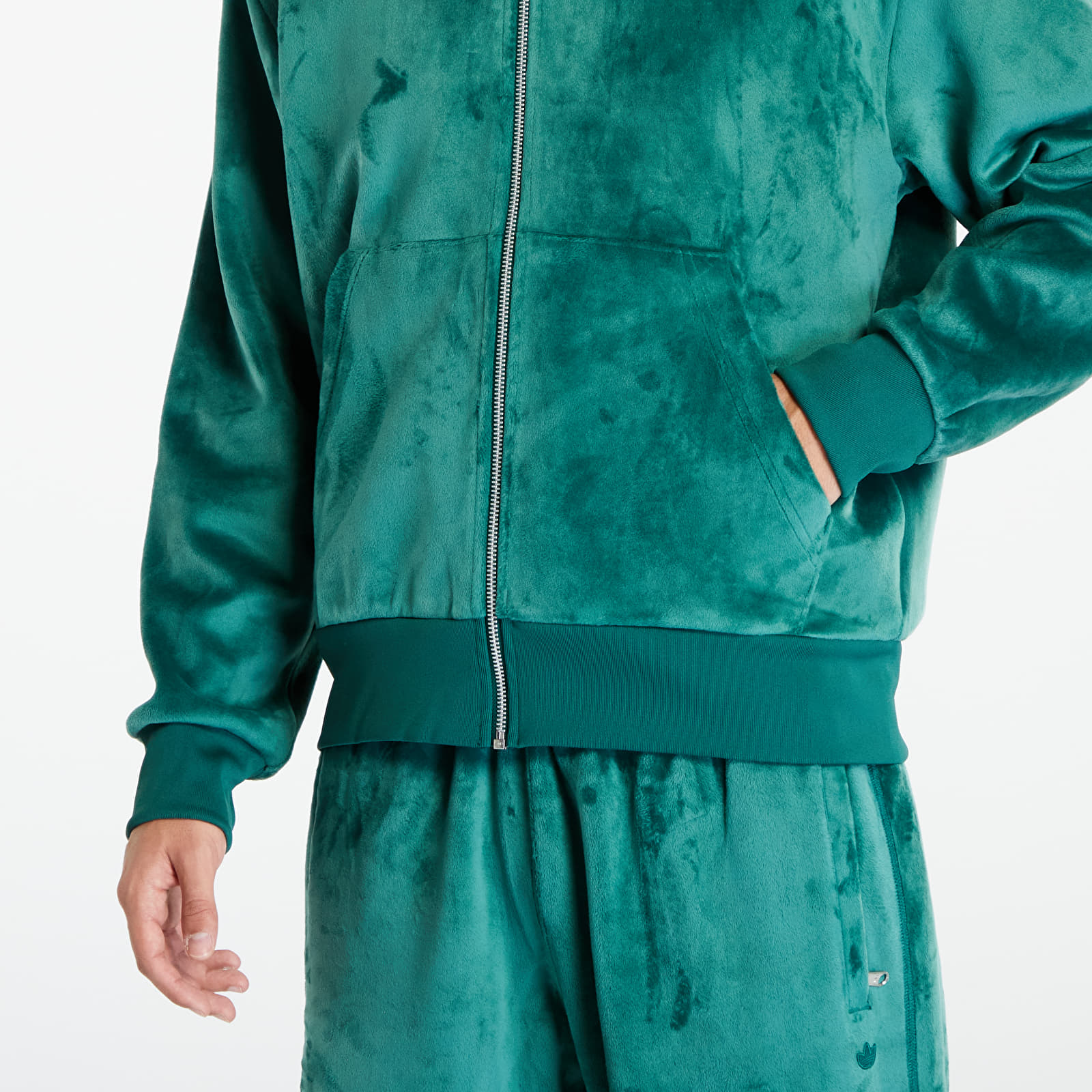 Sweatjacken und Sweatshirts adidas Premium Essentials+ V Full-Zip Hoodie Collegiate Green