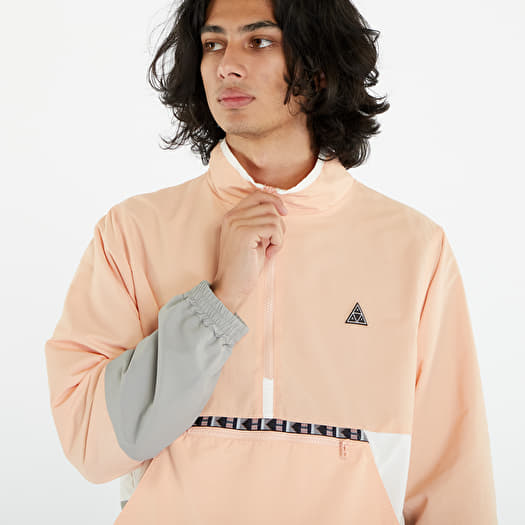 Coach Jackets HUF Teton 1/4 Zip Anorak Coral Pink Footshop
