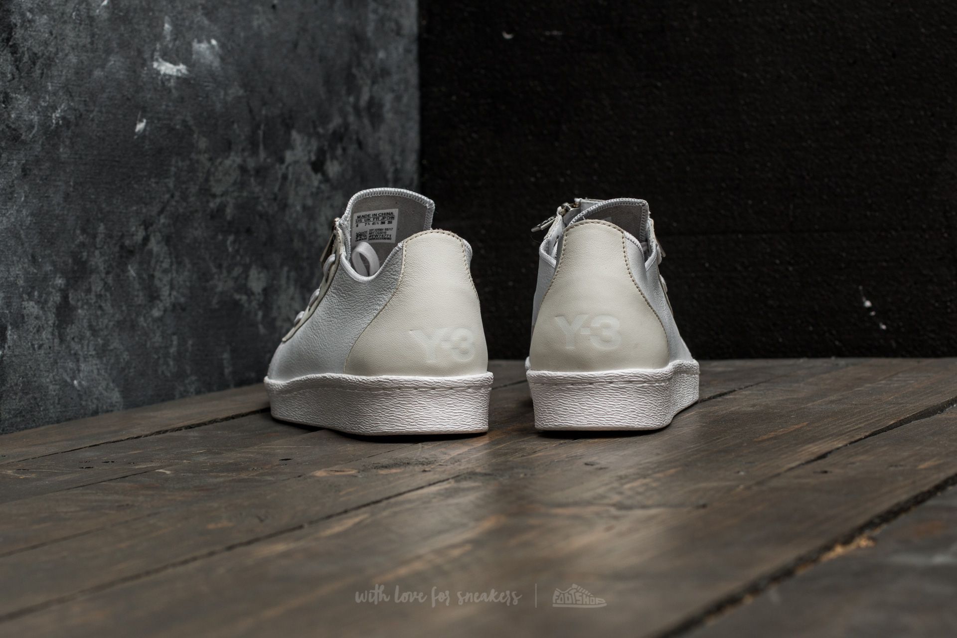 Moški čevlji Y-3 Super Zip Footwear White/ Footwear White/ Footwear White