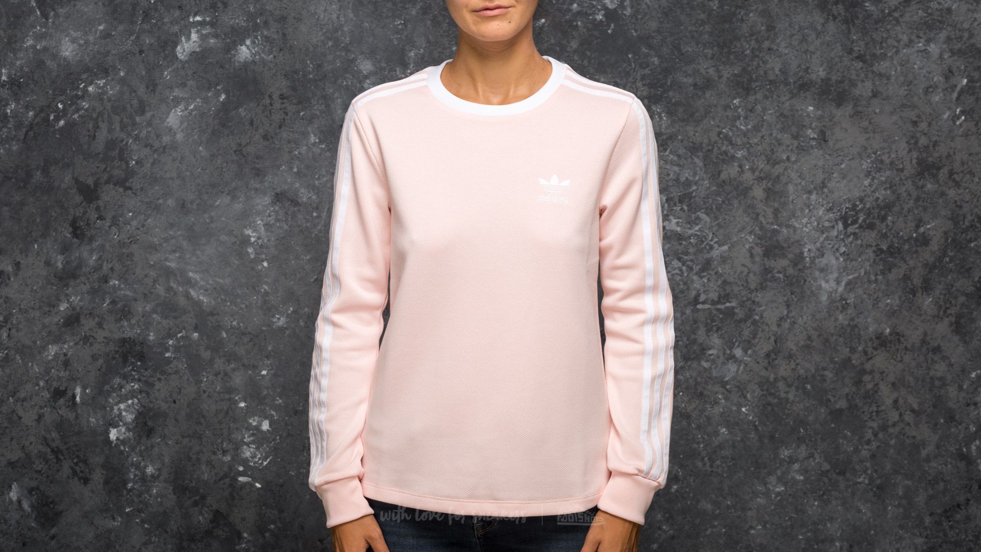 T Shirts and shirts adidas 3 Stripes Longsleeve Tee Icey Pink Footshop