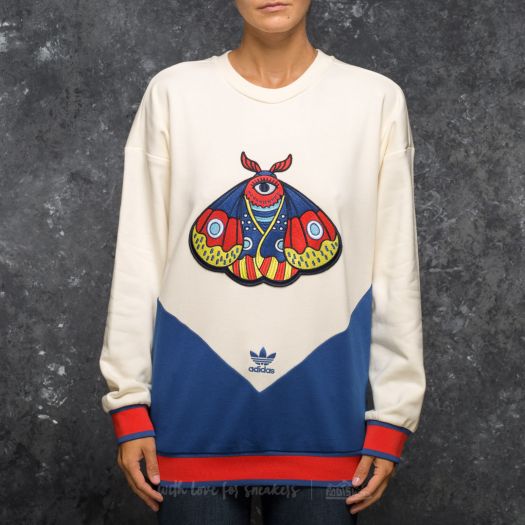 adidas Embellished Arts Sweater Cream White Collegiate Royal Footshop