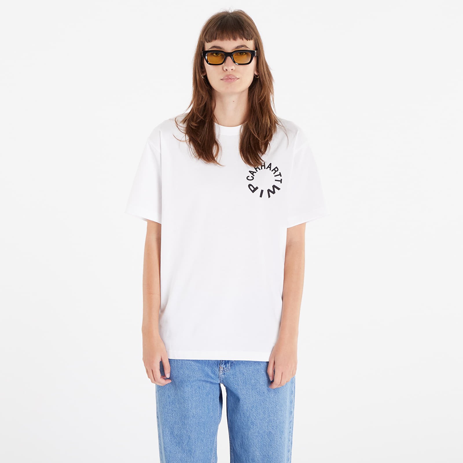 Pólók Carhartt WIP S/S Work Varsity T-Shirt White/ Black