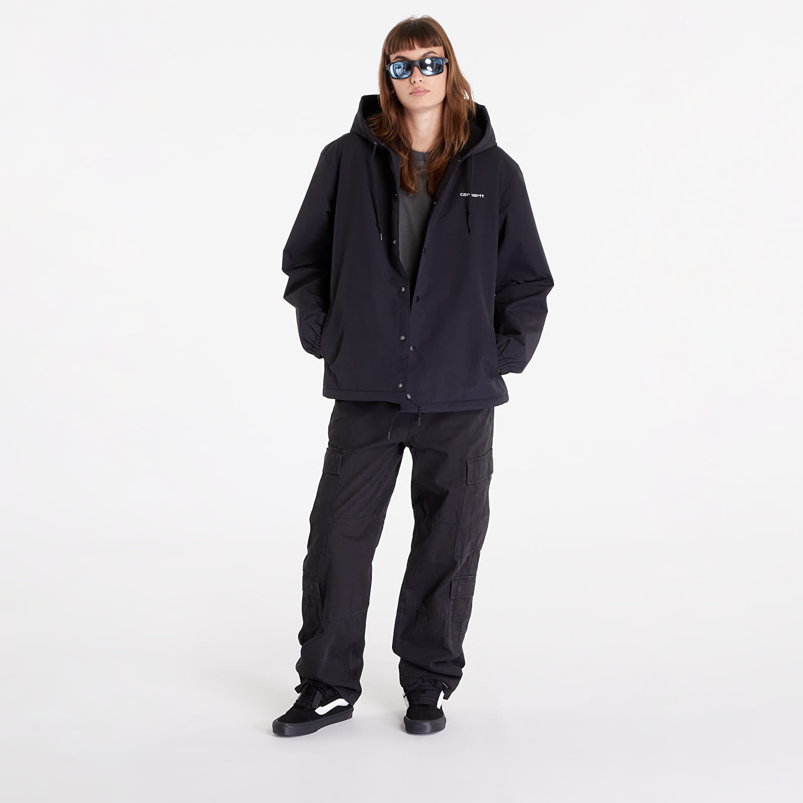Jackets Carhartt WIP Hooded Coach Jacket UNISEX Black/ White