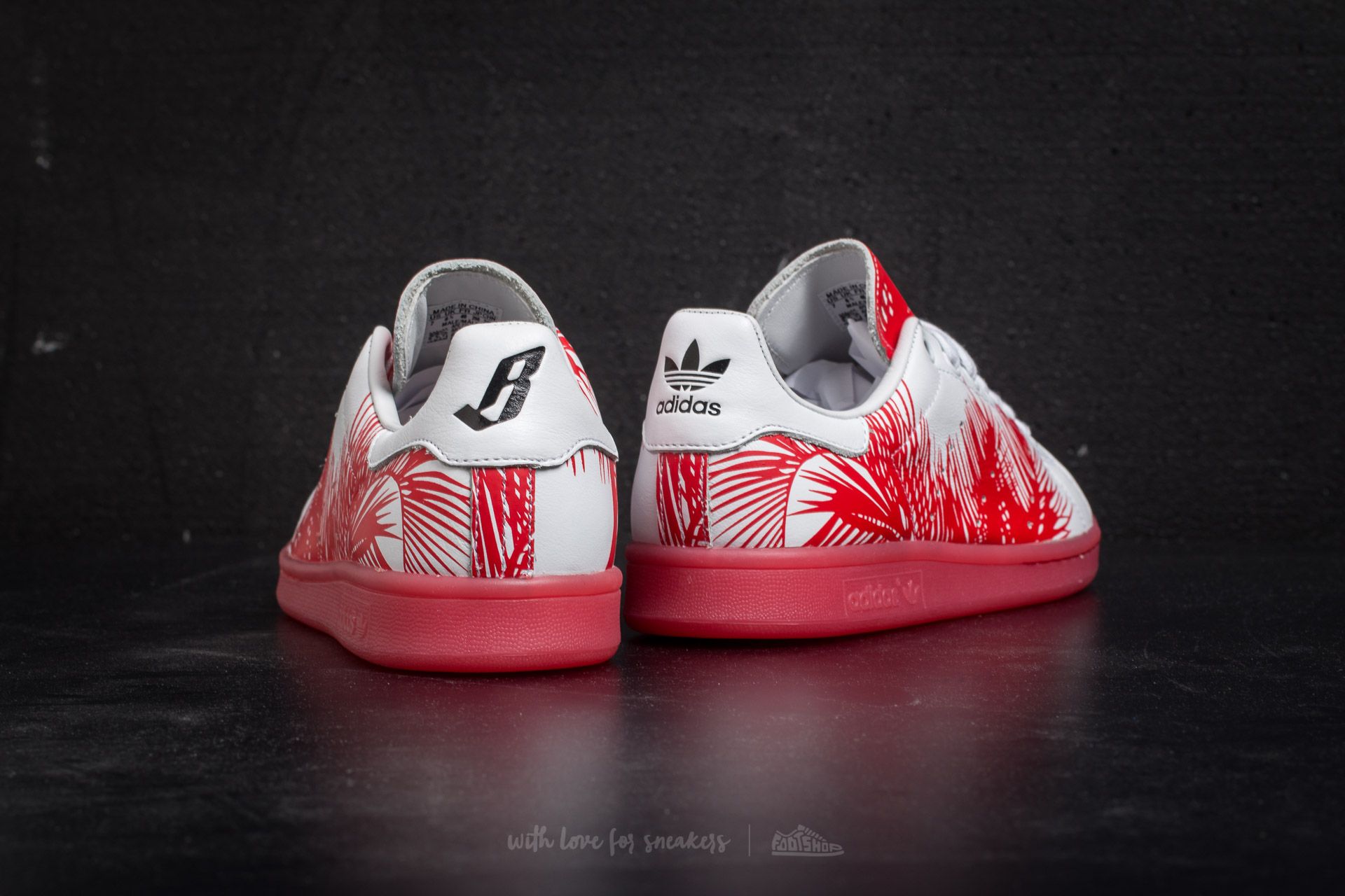 Sko til mænd adidas Pharrell Williams Stan Smith Billionaire Boys Palm FtwWhite/ Red/ Red