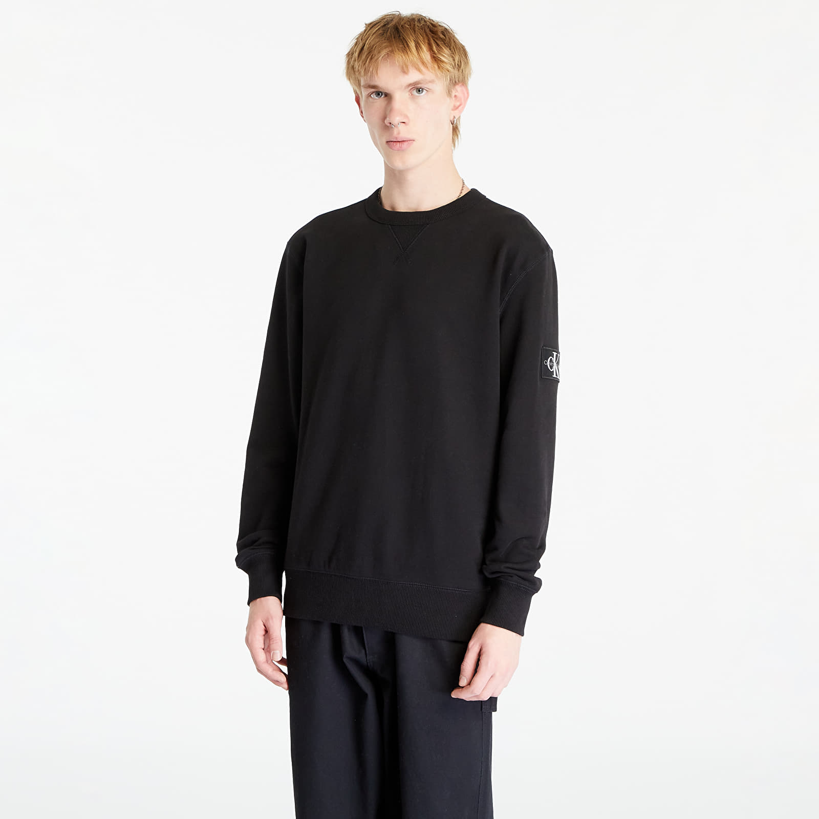 Calvin Klein - jeans crewneck sweatshirt black
