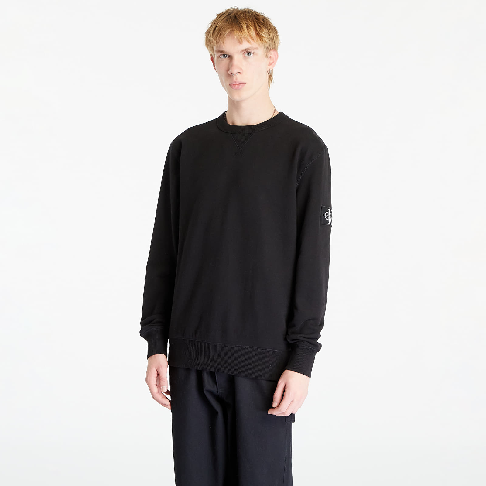 Mikiny Calvin Klein Jeans Crewneck Sweatshirt Black