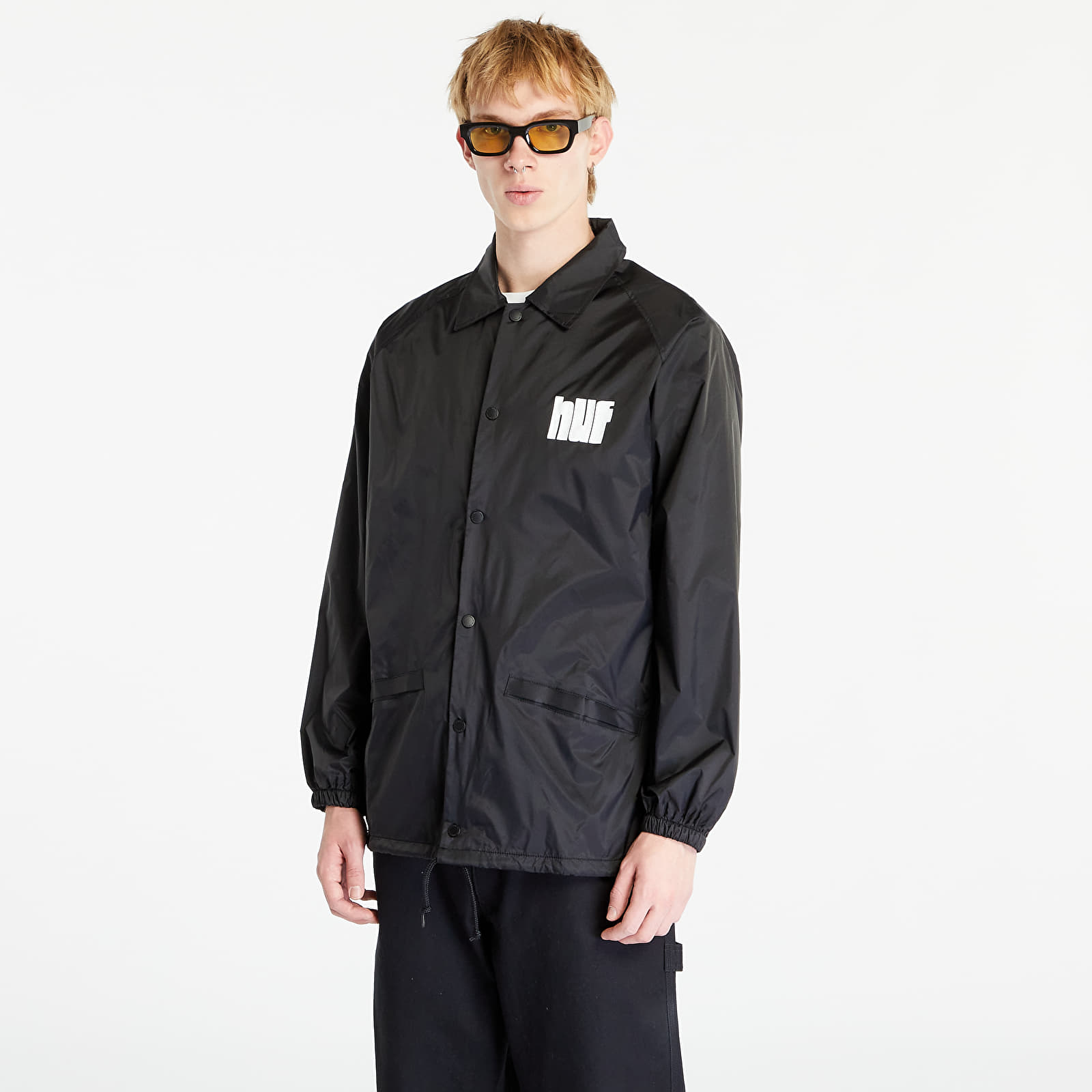 HUF - hydrate zip coach jacket black