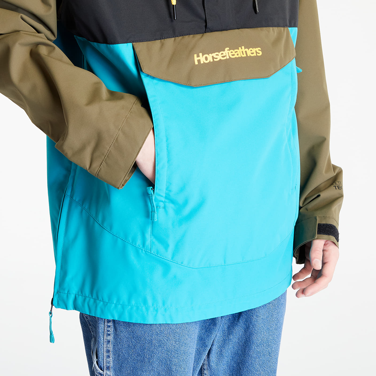 Jackets Horsefeathers Spencer Jacket Dark Olive/ Tile Blue