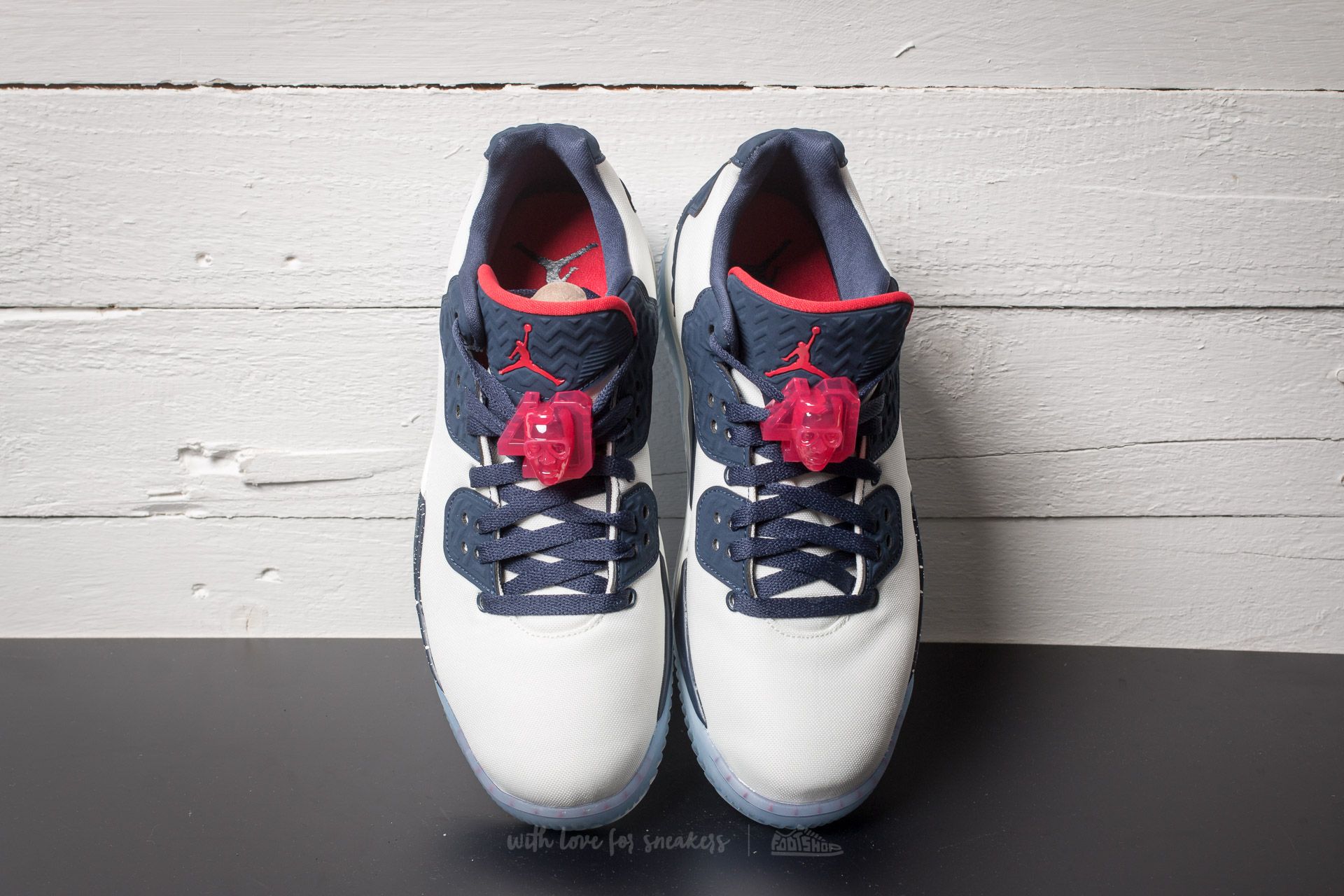 Herresko Air Jordan Spike Forty Low Sail/ University Red-Mid Navy