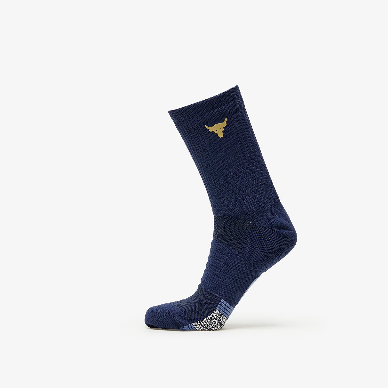 Socks Under Armour Project Rock Ad Playmaker 1-Pack Mid Socks Midnight Navy/ Hushed Blue/ Metallic Gold