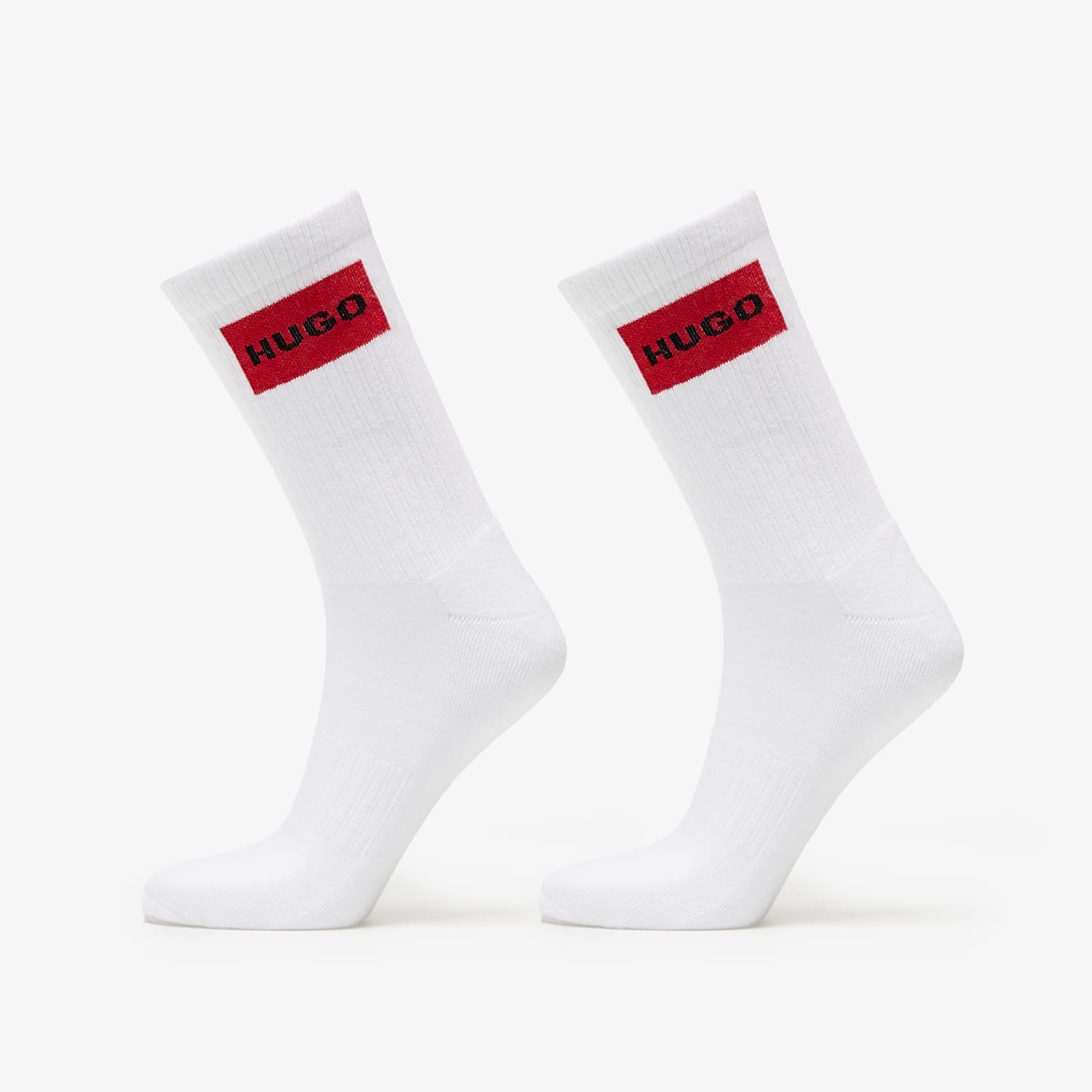 Ponožky Hugo Boss Logo Quarter 2-Pack Socks White
