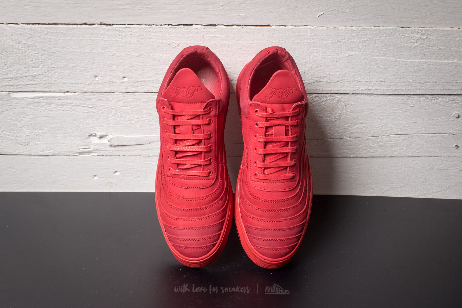 Herenschoenen Filling Pieces Low Top Wavy Red Footshop