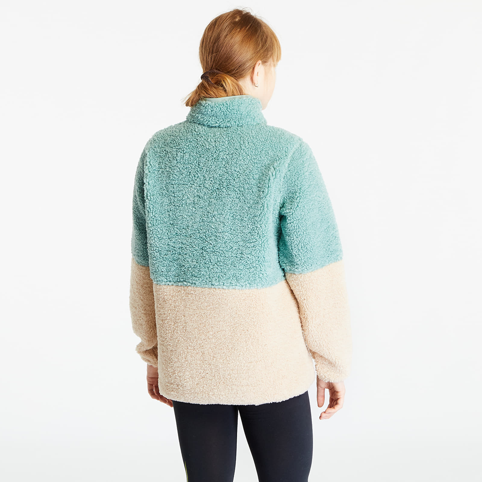 Dukserice Horsefeathers Elvira Half-Zip Sweatshirt Frosty Green/ Beige