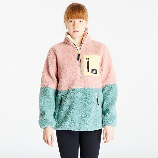 Hoodies and sweatshirts Horsefeathers Elvira Half Zip Sweatshirt Mauve Frosty Green Footshop