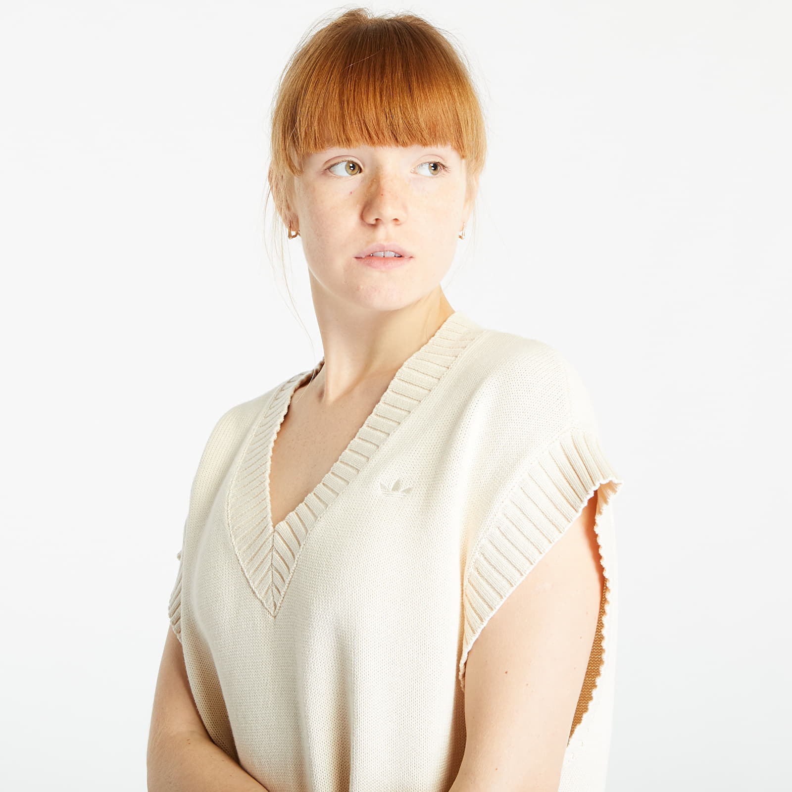 Mellények adidas Premium Essentials Knit Oversized Vest Wonder White