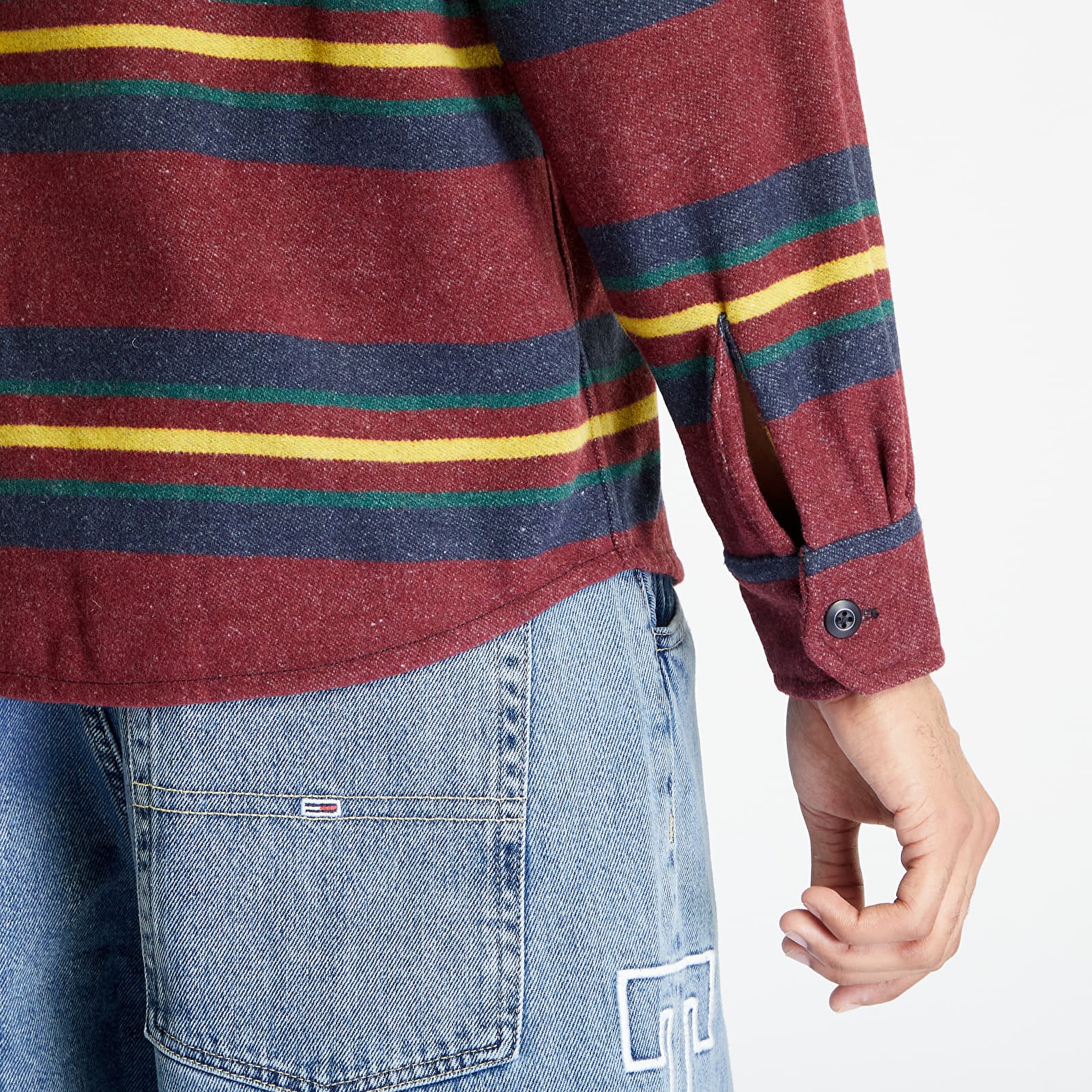 Kabátok Carhartt WIP Oregon Shirt Jacket Starco Stripe, Bordeaux