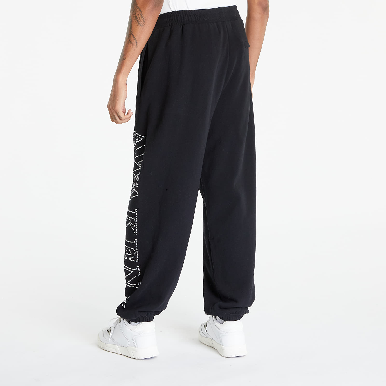 Jogger Pants Awake NY Rhinestone Serif Sweatpant Washed Black